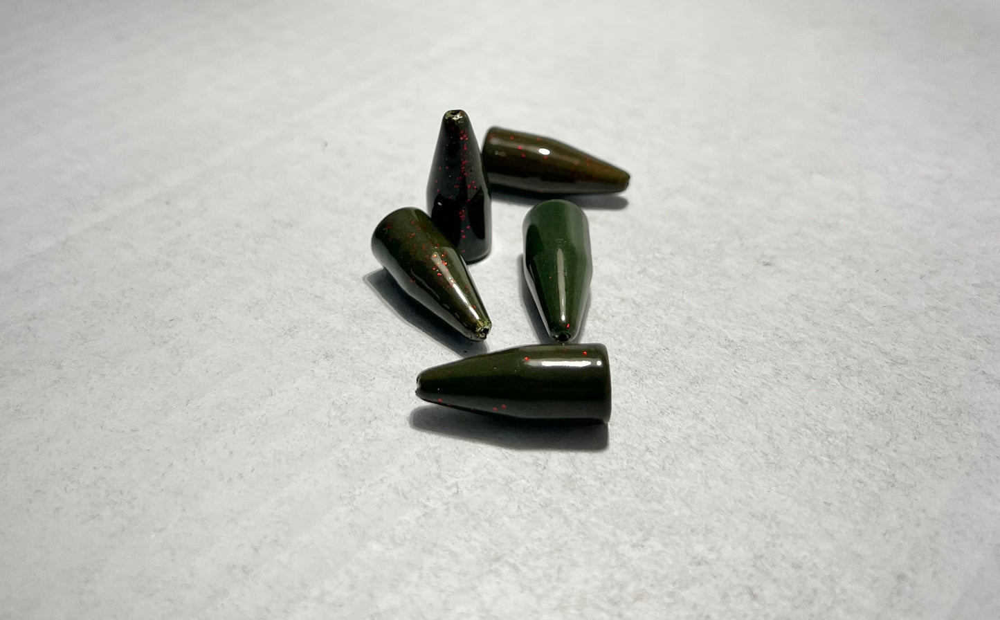 Powder Coated 3/8 oz Bullet Weights - Watermelon Red Flake
