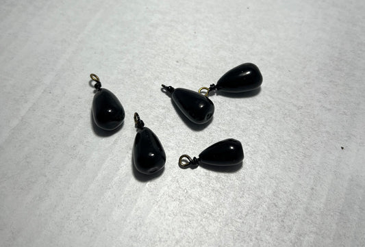 Powder Coated 1/2 oz Casting Sinkers W/ Bonus 3/8 oz - Black