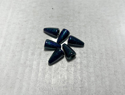 Powder Coated 1/4 oz Bullet Weights - Junebug Blue Flake