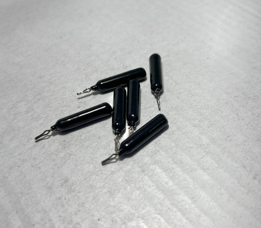 Powder Coated 1/4 oz Black Dropshot Cylinder Weights