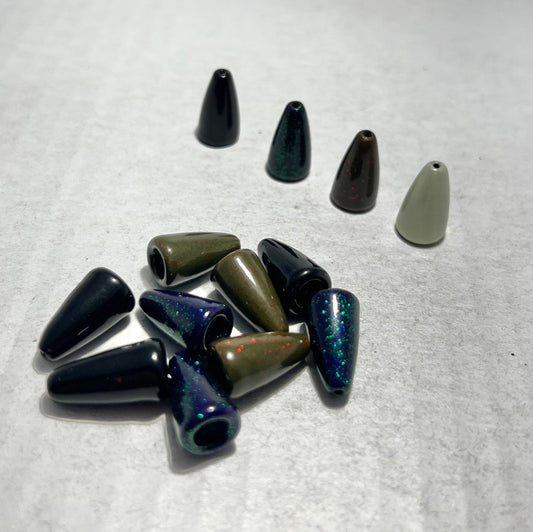 Powder Coated 1/4 oz Bullet Weights - Bulk Mix Pack + Bonus Glow In The Dark
