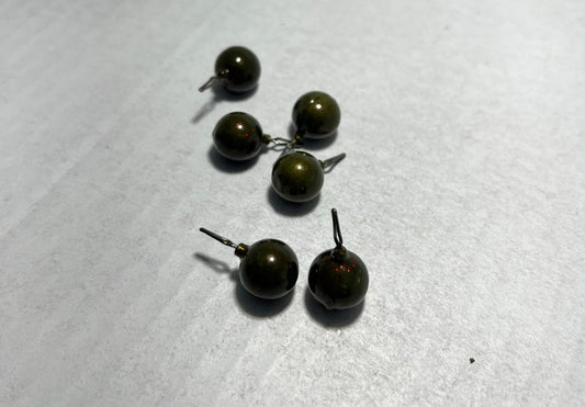 Powder Coated 3/8 oz Ball Dropshot Weights - Watermelon Red Flake