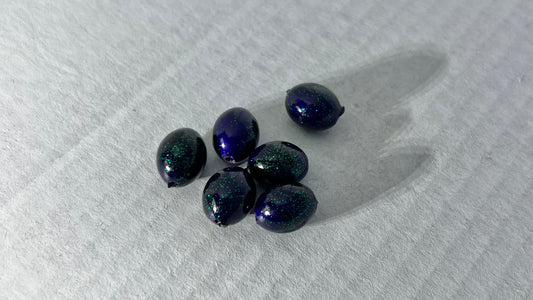 Powder Coated Egg Sinkers - 3/8 oz Junebug Blue Flake
