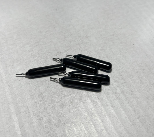 Powder Coated 3/8 oz Black Dropshot Cylinder Weights